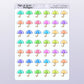 Umbrellas // Rainbow Functional Stickers