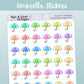 Umbrellas // Rainbow Functional Stickers