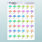 Umbrellas // Rainbow Functional Stickers