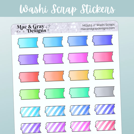 Washi Scraps // Rainbow Functional Stickers