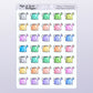 Watering Cans // Rainbow Functional Stickers