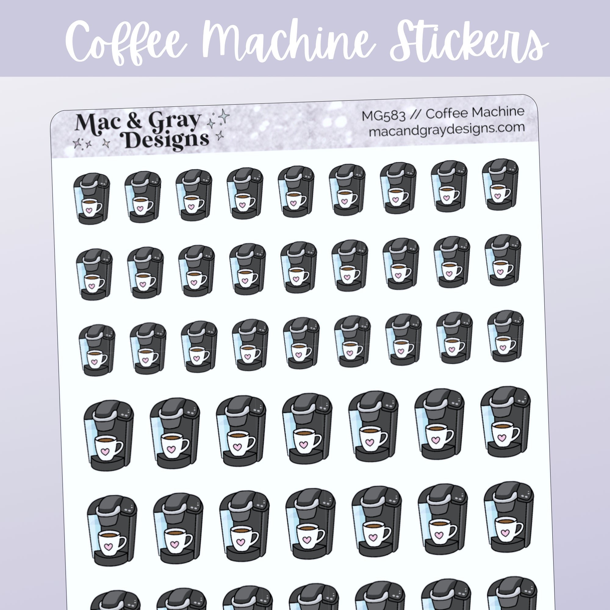 Cofe Router Back Sticker Coffee Machine Stickers for Planners & Coffee Tracker Stickers ...