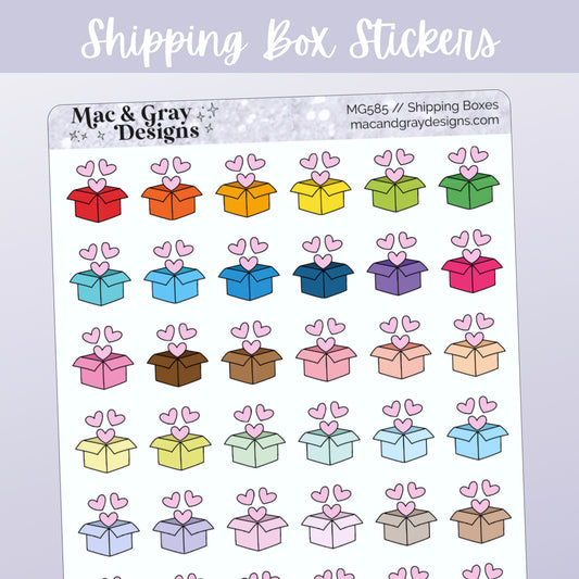 Shipping Box Doodles // Functional Stickers