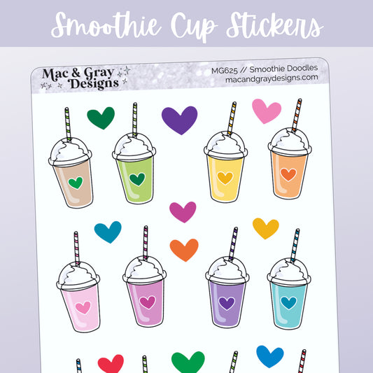 Smoothie Cups // Rainbow Functional Stickers