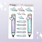 Pencils & Paper Aeroplanes // Deco & Journalling Stickers