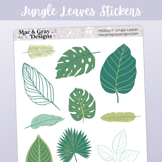 Jungle Leaves // Deco & Journalling Stickers