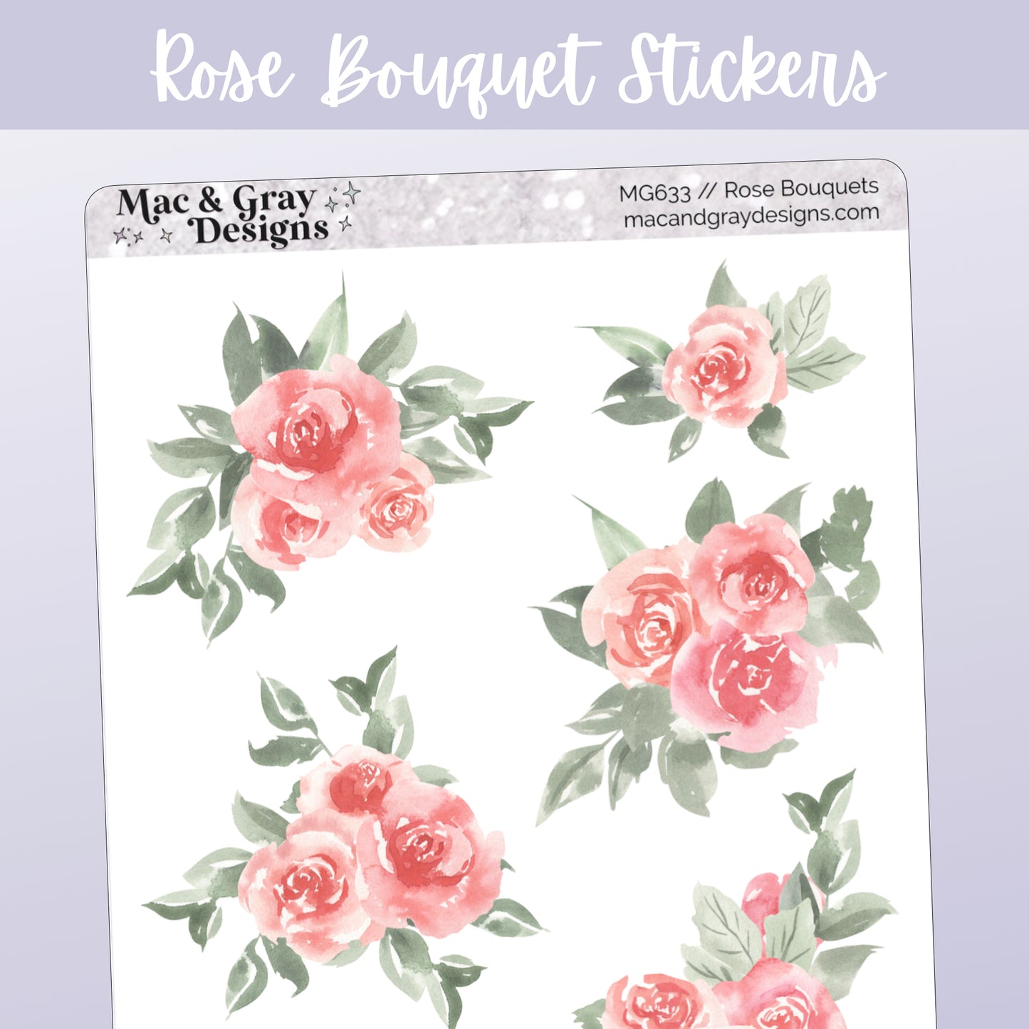 Rose Bouquets // Deco & Journalling Stickers