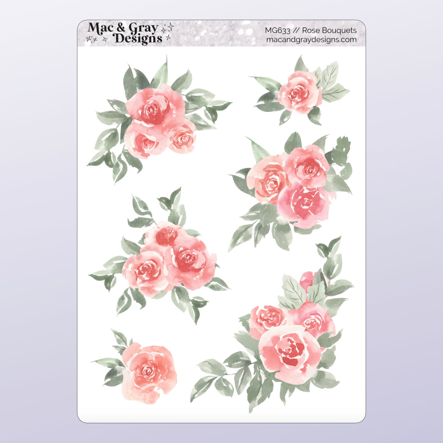 Rose Bouquets // Deco & Journalling Stickers