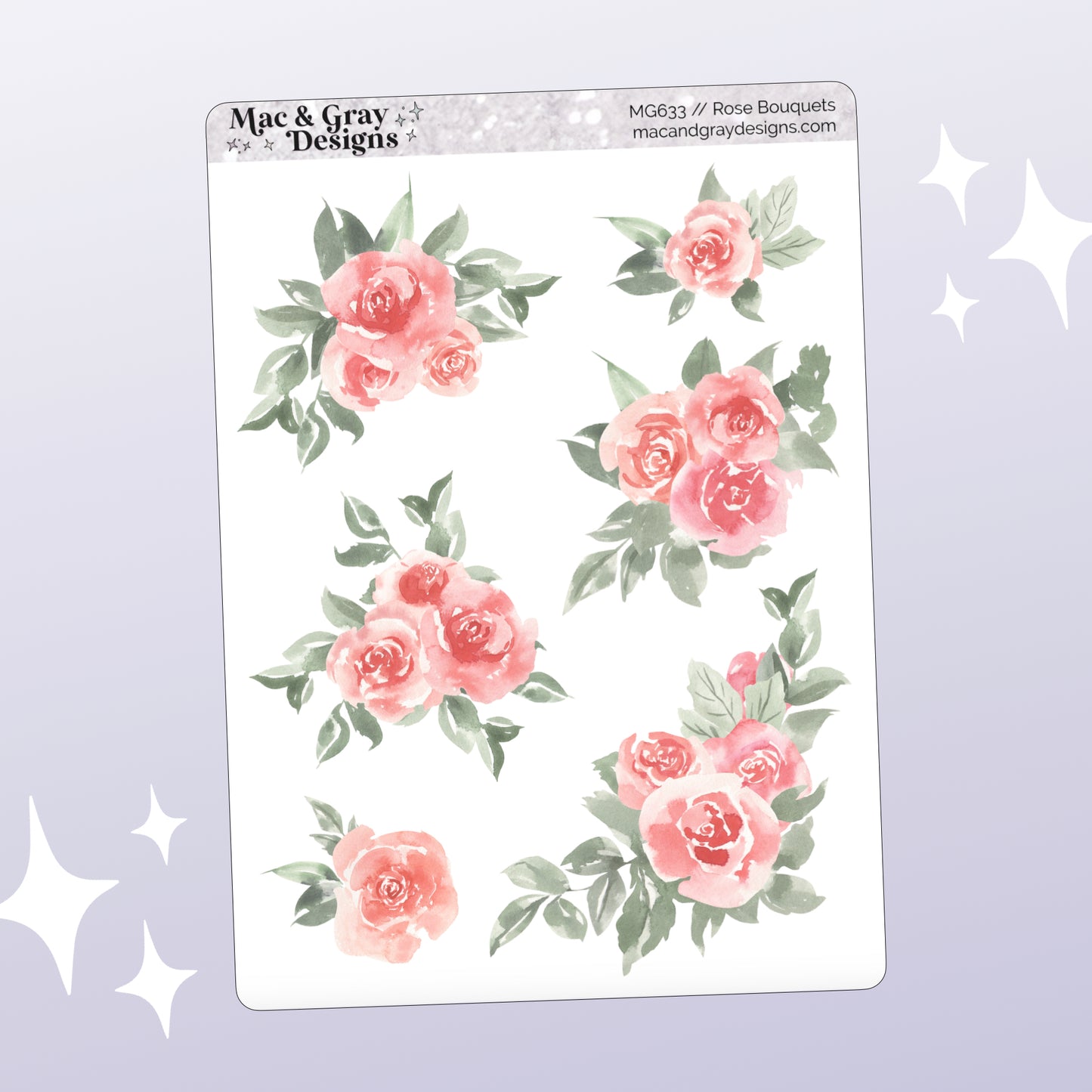 Rose Bouquets // Deco & Journalling Stickers