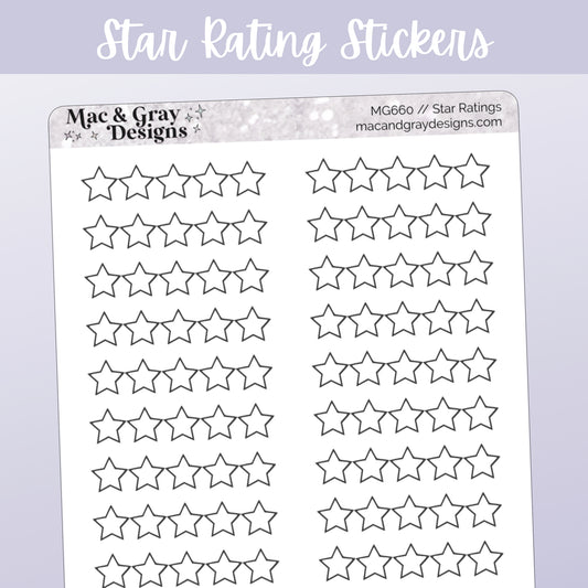 Star Rating Stickers // Deco & Journalling Stickers