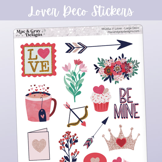 Lover Valentine's Deco // Deco & Journalling Stickers