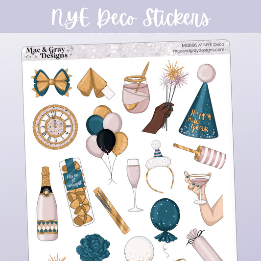 New Year's Eve Deco // Deco & Journalling Stickers