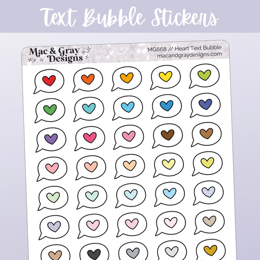 Text Bubble Stickers // Deco & Journalling Stickers