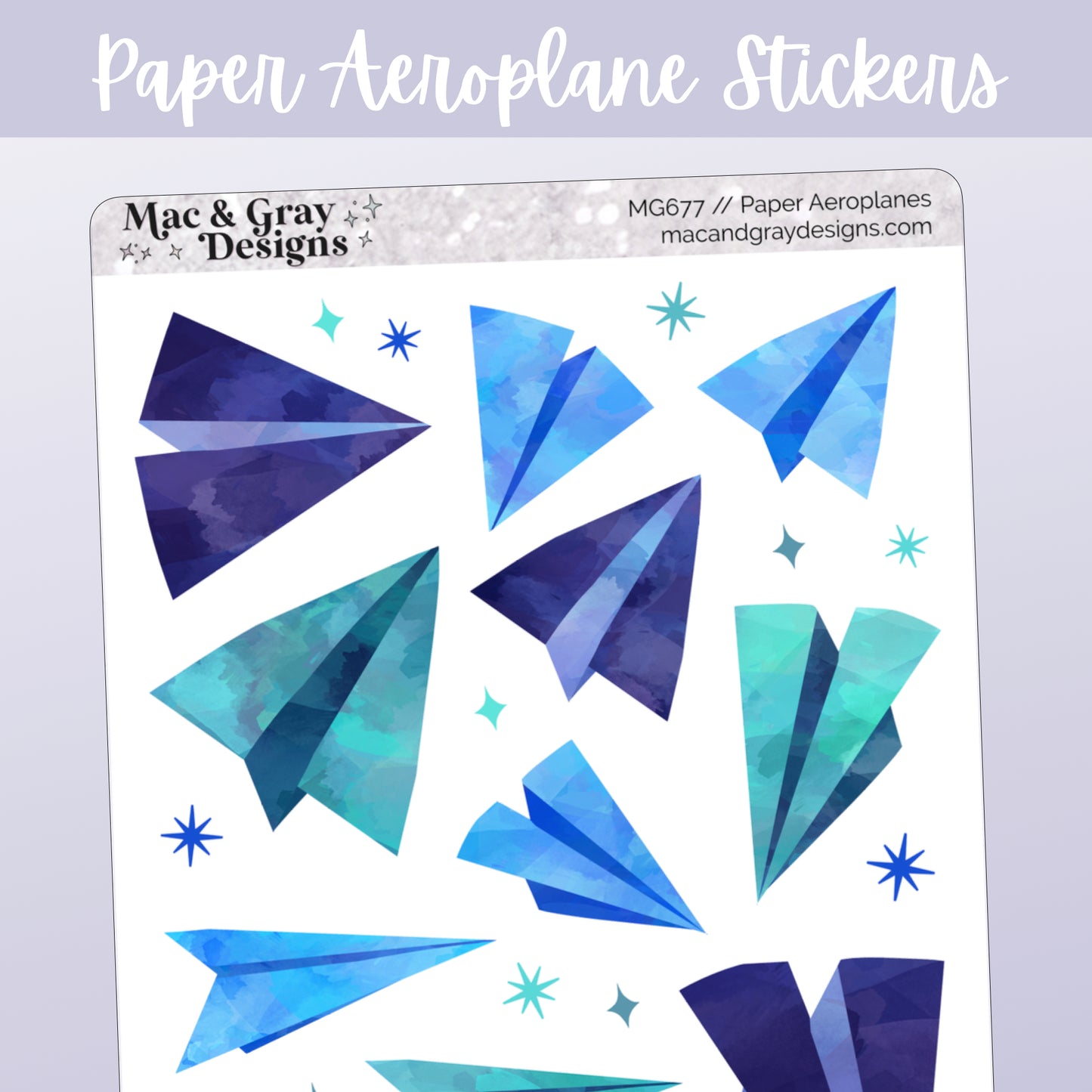 Paper Aeroplanes // Deco & Journalling Stickers