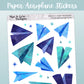 Paper Aeroplanes // Deco & Journalling Stickers