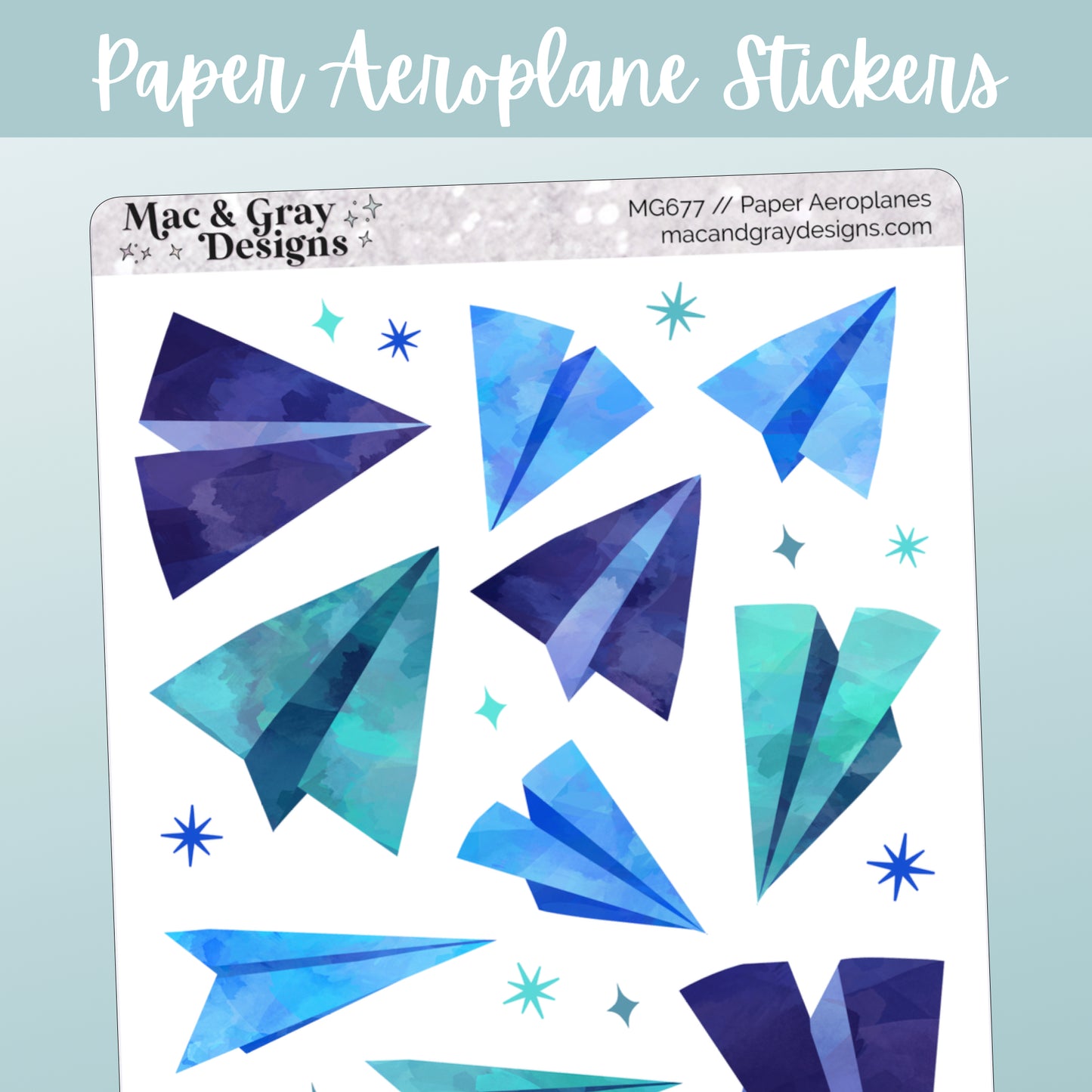 Paper Aeroplanes // Deco & Journalling Stickers