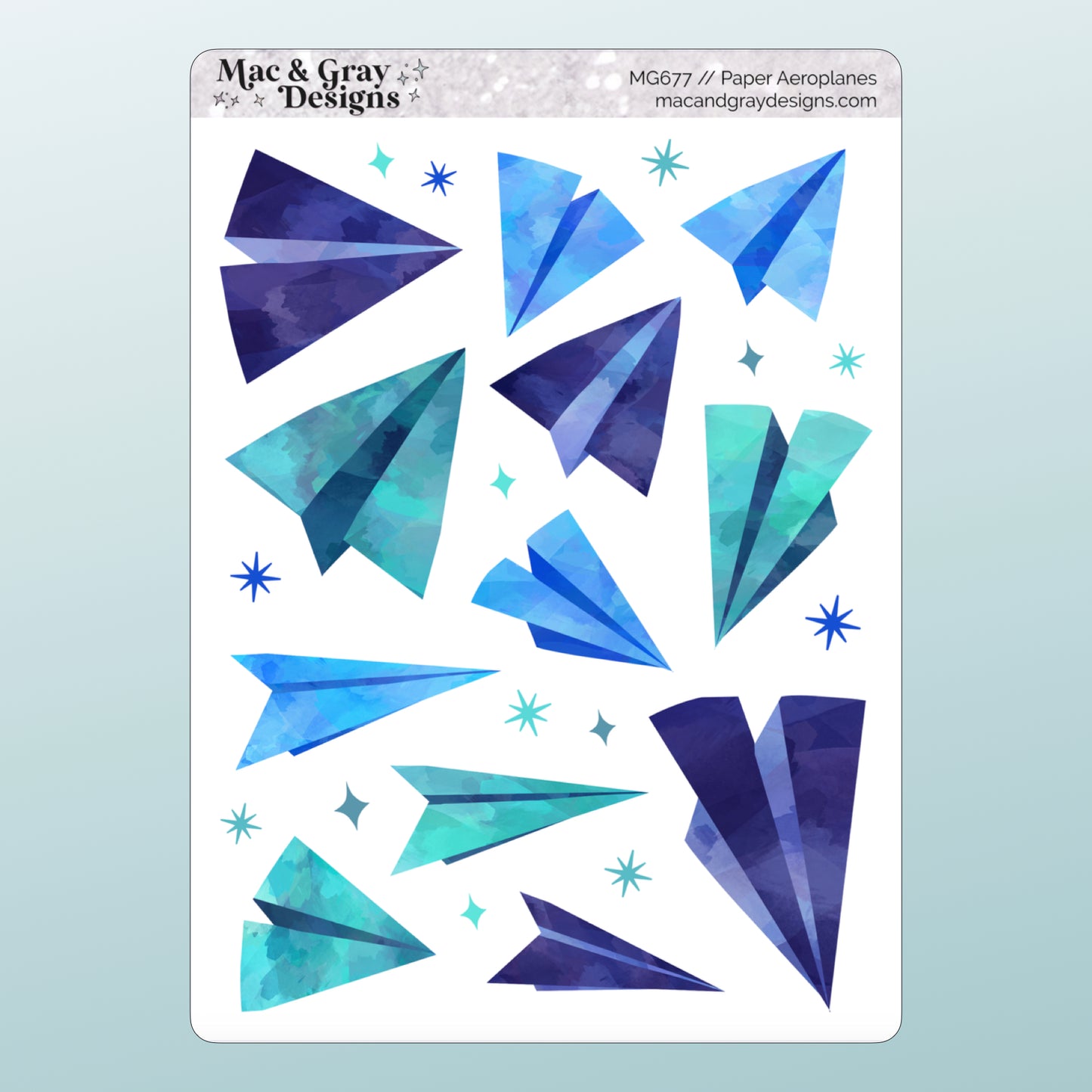 Paper Aeroplanes // Deco & Journalling Stickers