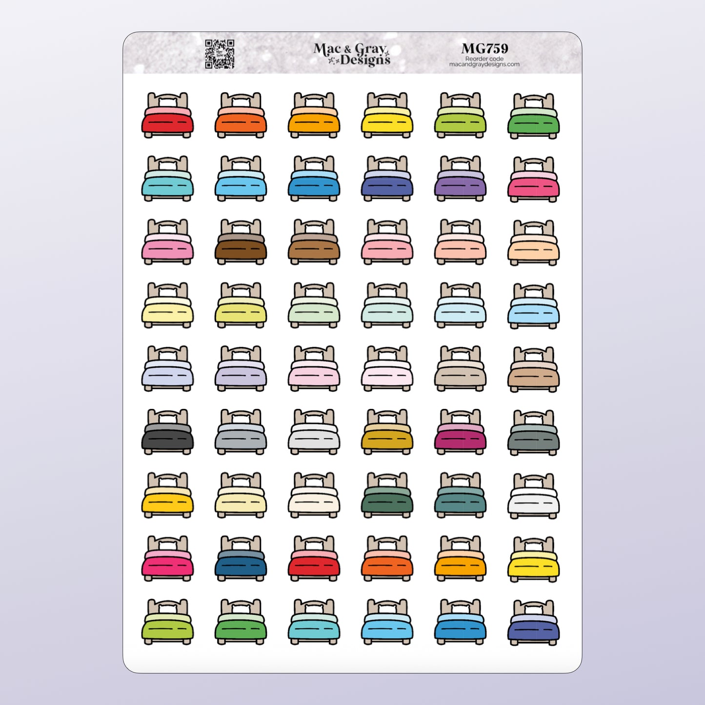 Bed Stickers | Functional Stickers