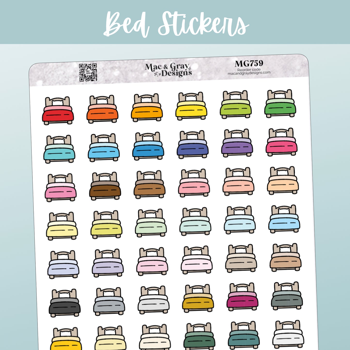 Bed Stickers | Functional Stickers