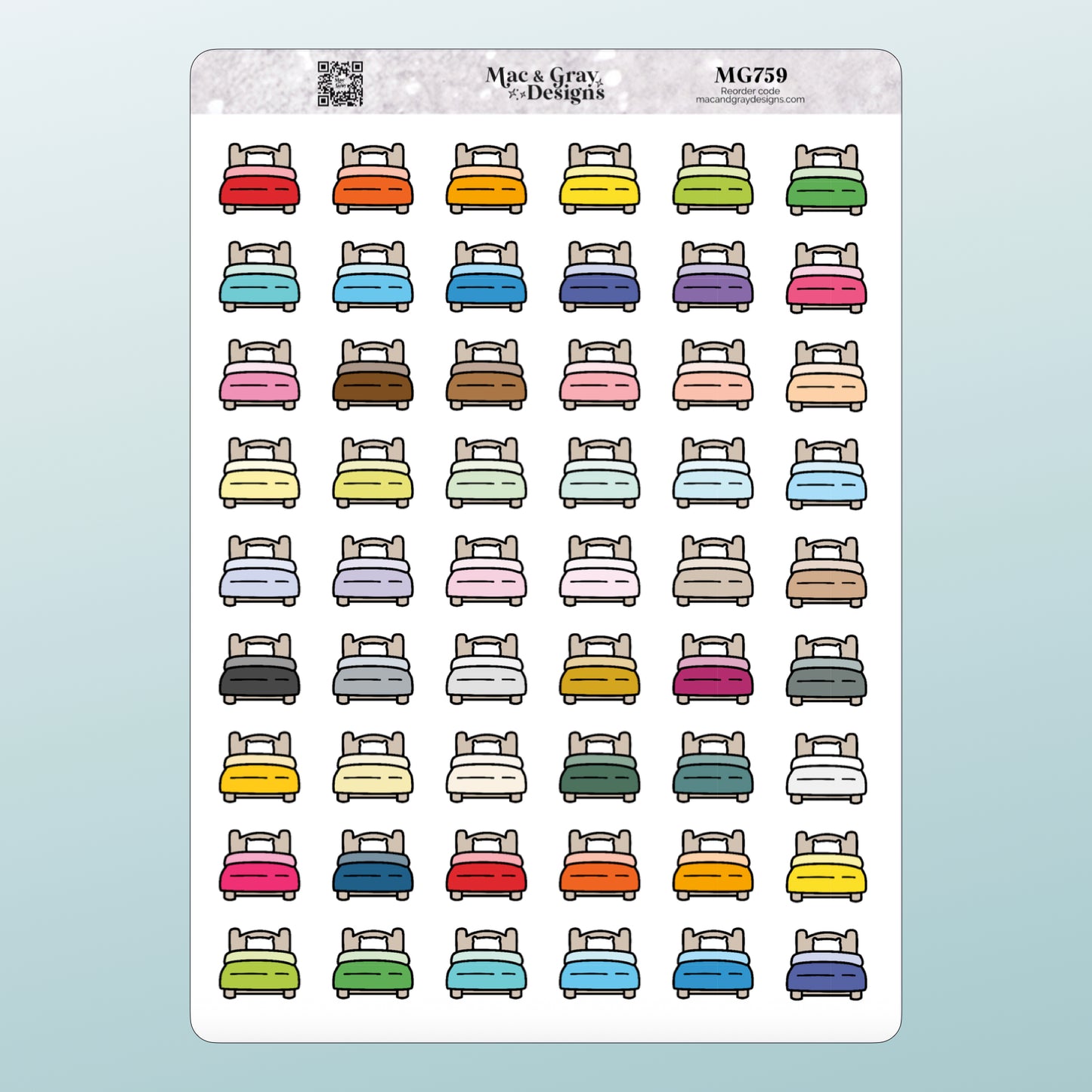 Bed Stickers | Functional Stickers