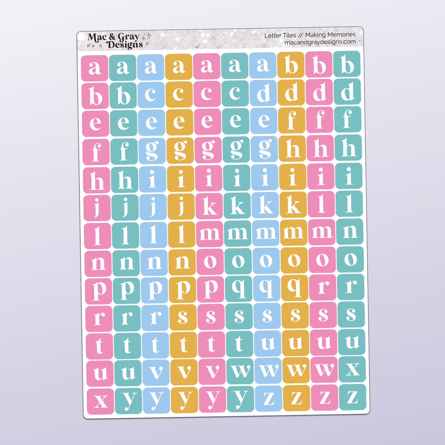 Letter Tile Stickers | Making Memories