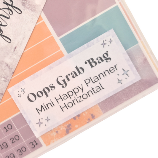 Mini Happy Planner - Horizontal Layout | Oops Grab Bag
