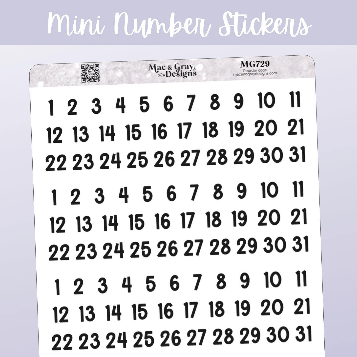 Mini Number Stickers - Making Memories | Functional Stickers