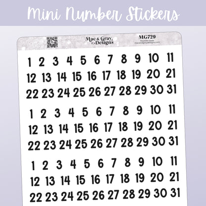 Mini Number Stickers - Making Memories | Functional Stickers