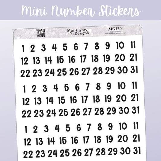 Mini Number Stickers - Making Memories | Functional Stickers