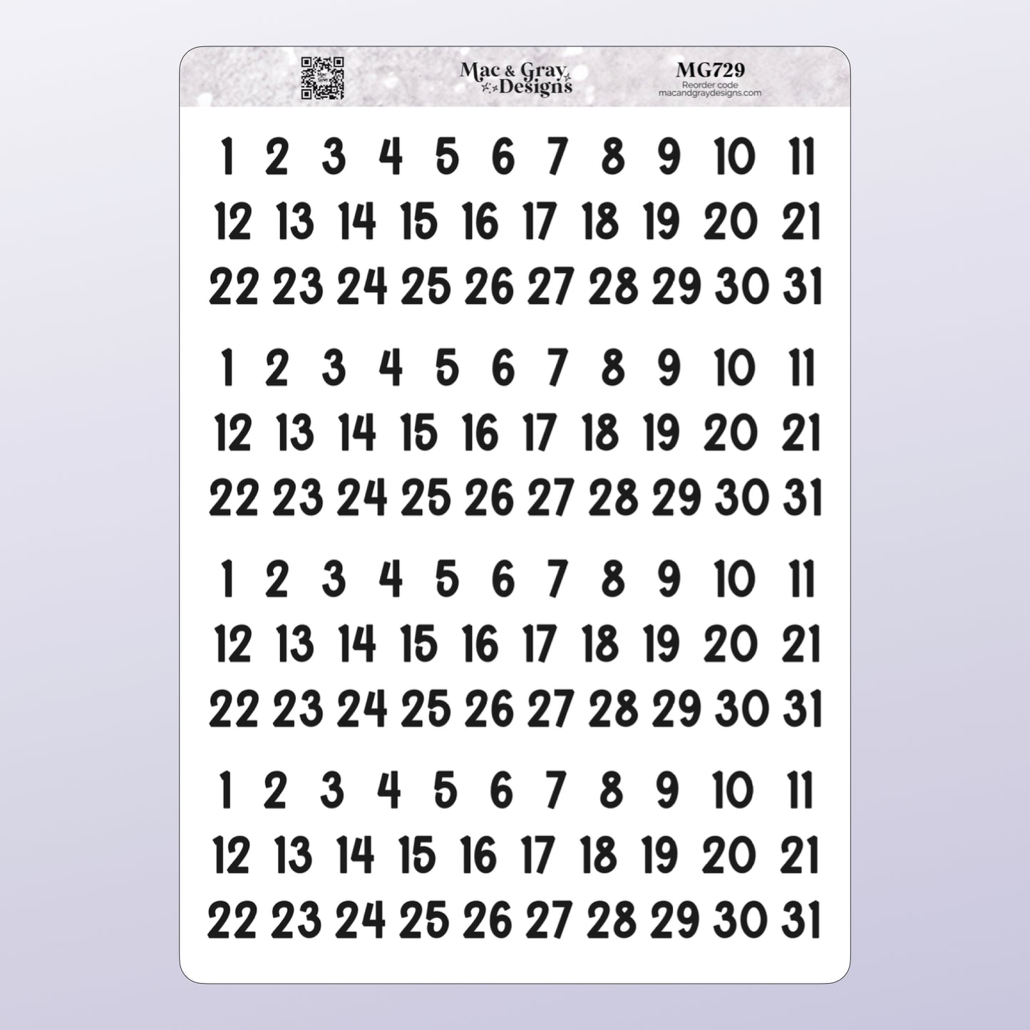 Mini Number Stickers - Making Memories | Functional Stickers