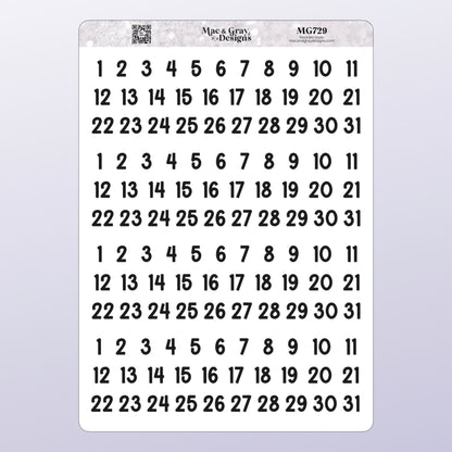 Mini Number Stickers - Making Memories | Functional Stickers