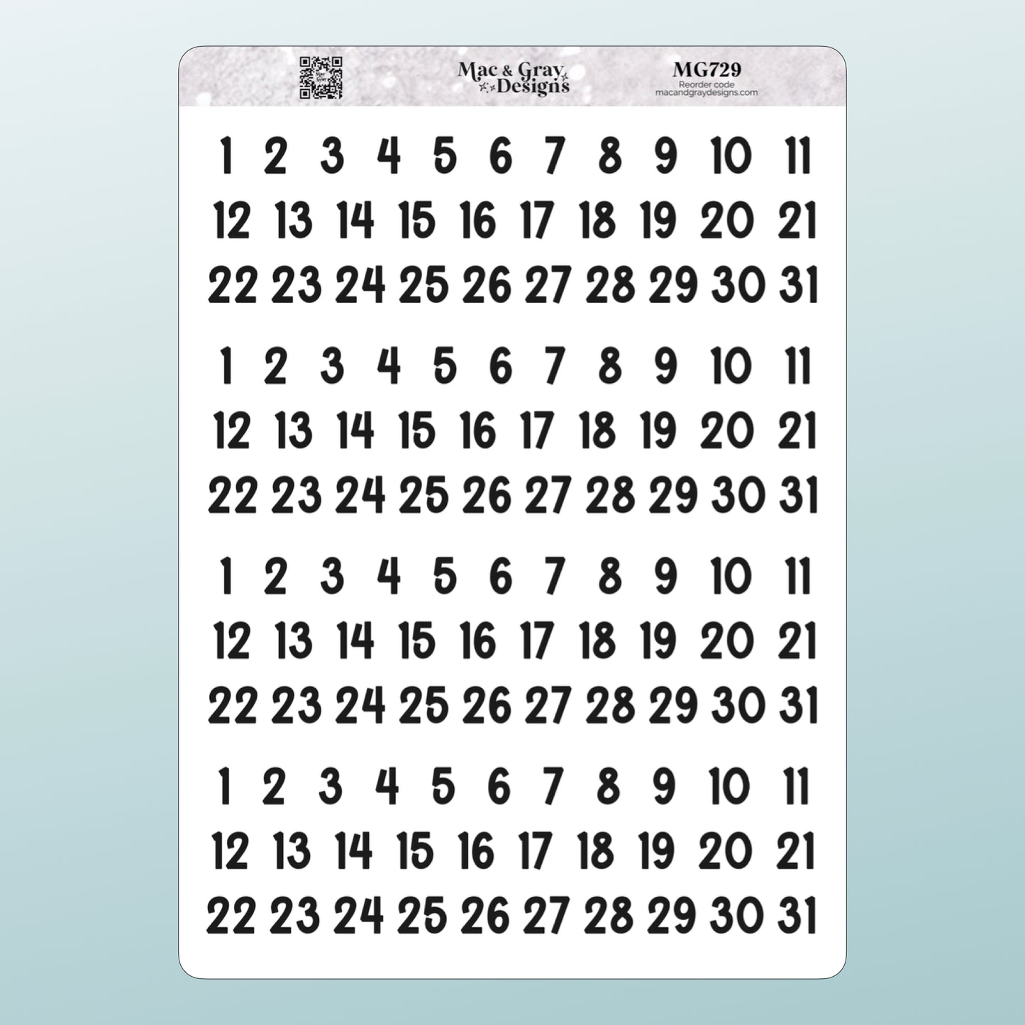 Mini Number Stickers - Making Memories | Functional Stickers