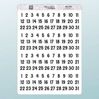 Mini Number Stickers - Making Memories | Functional Stickers