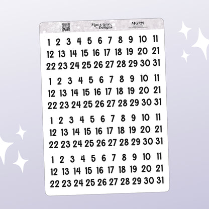 Mini Number Stickers - Making Memories | Functional Stickers
