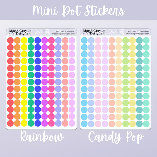 Mini Dot Stickers // Planner Sticker Essentials