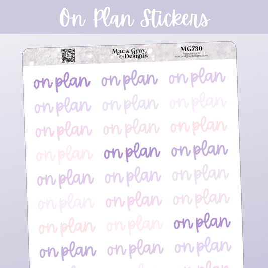 On Plan - Purple | Health & Fitness Stickers