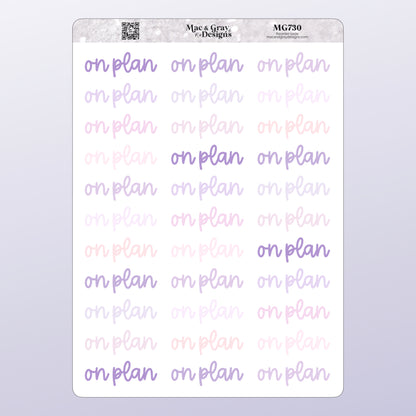 On Plan - Purple | Health & Fitness Stickers