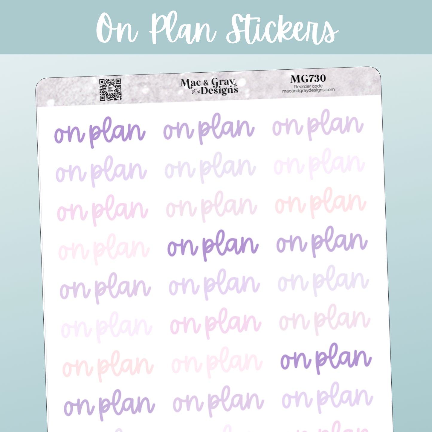 On Plan - Purple | Health & Fitness Stickers