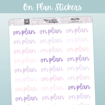 On Plan - Purple | Health & Fitness Stickers