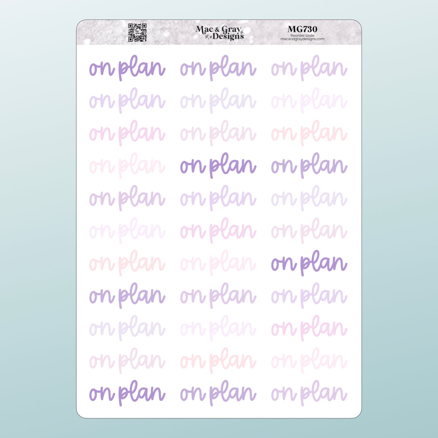 On Plan - Purple | Health & Fitness Stickers