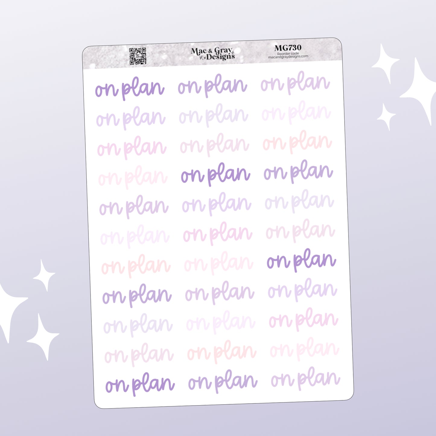 On Plan - Purple | Health & Fitness Stickers