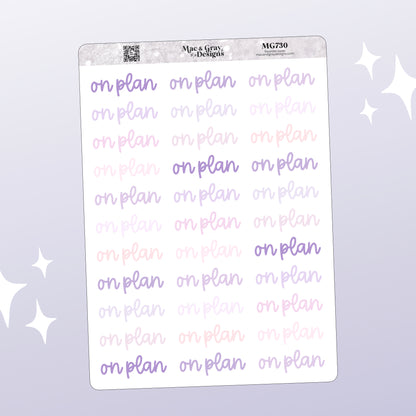 On Plan - Purple | Health & Fitness Stickers