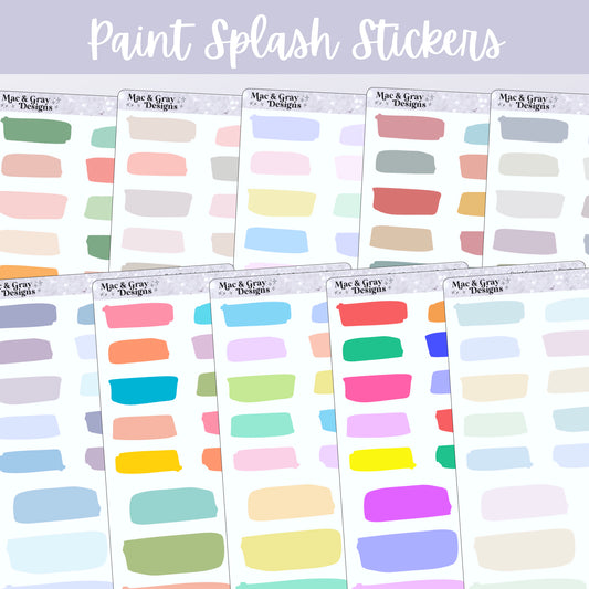 Paint Splash Stickers // Planner Sticker Essentials