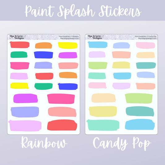 Paint Splash Stickers // Planner Sticker Essentials