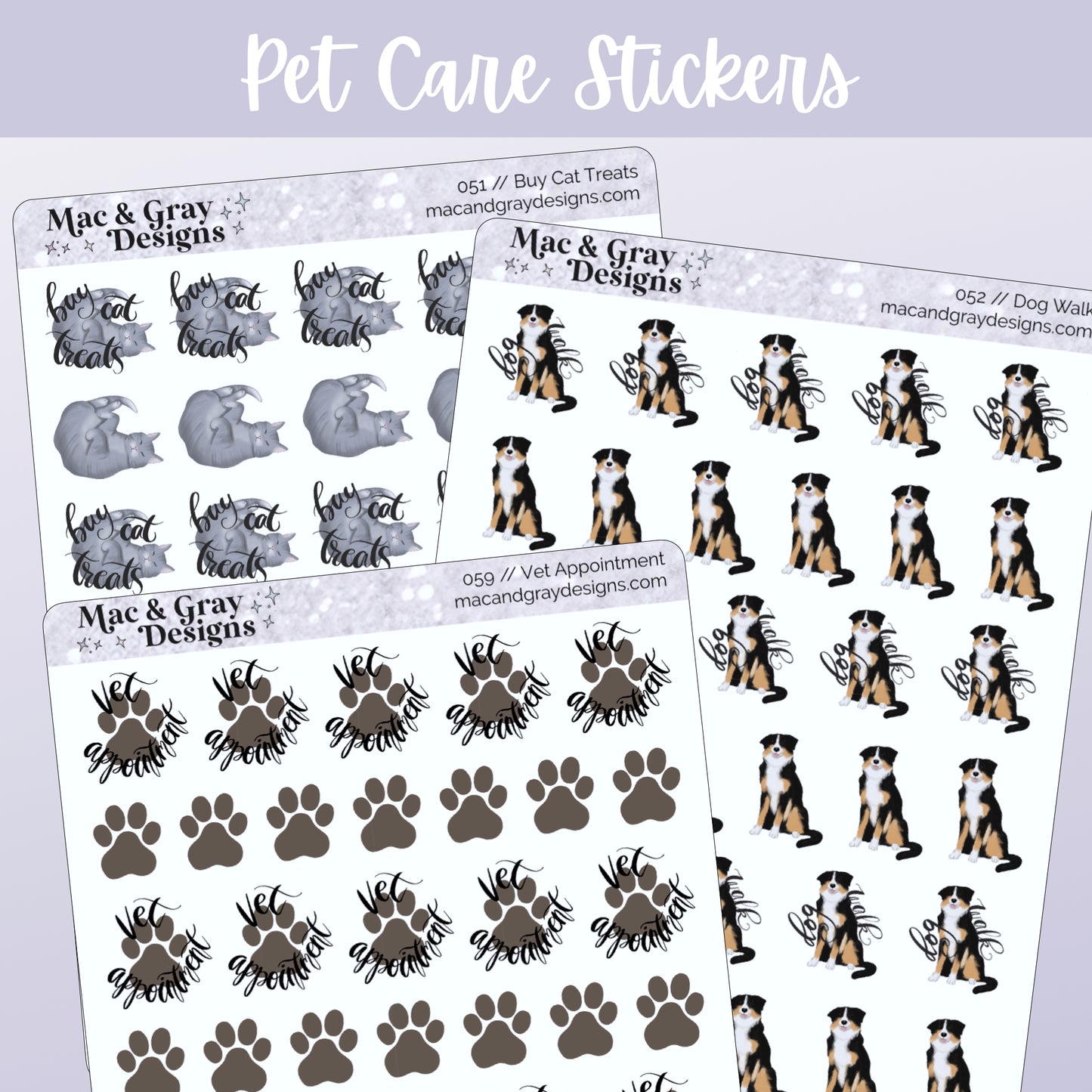 Pet Care // Functional Stickers