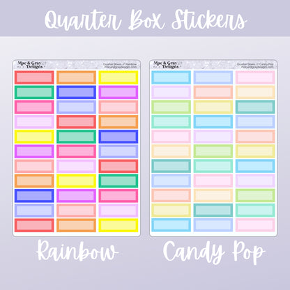 Quarter Box Stickers // Planner Sticker Essentials