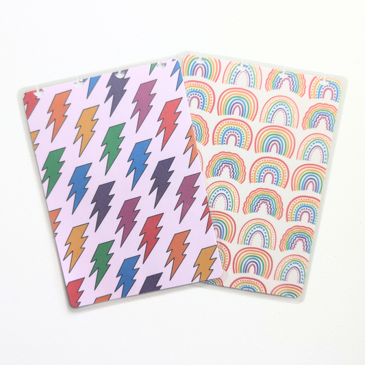 Rainbows & Lightning [Exclusive Art] | Discbound Sticker Storage Covers