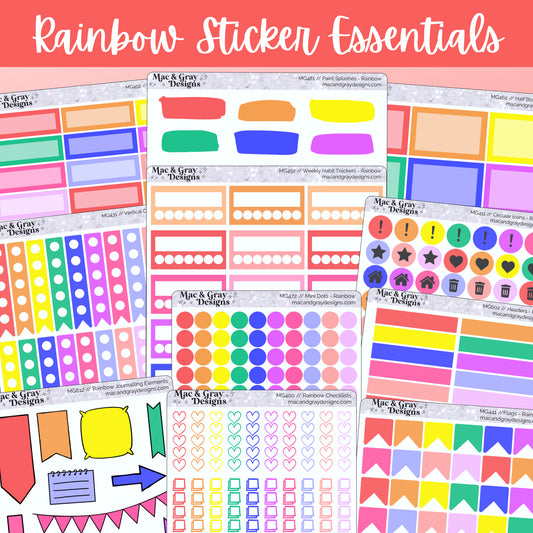 Rainbow Sticker Essentials Bundle