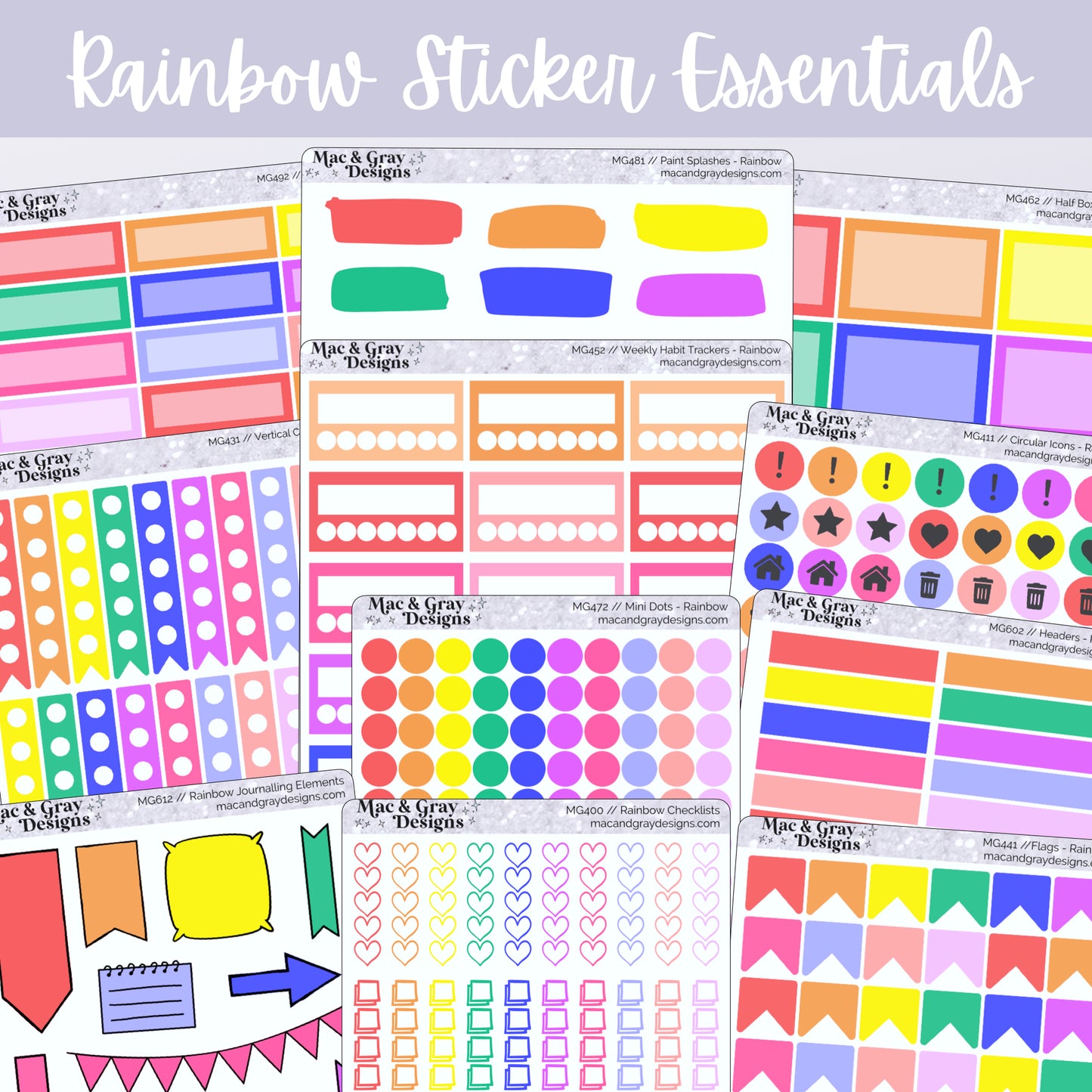 Rainbow Sticker Essentials Bundle