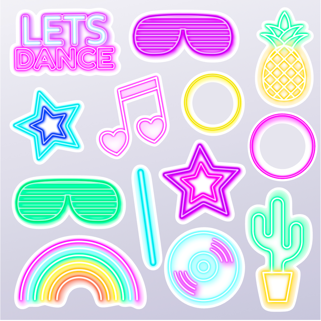 Glow Party // Journalling Sticker Pack